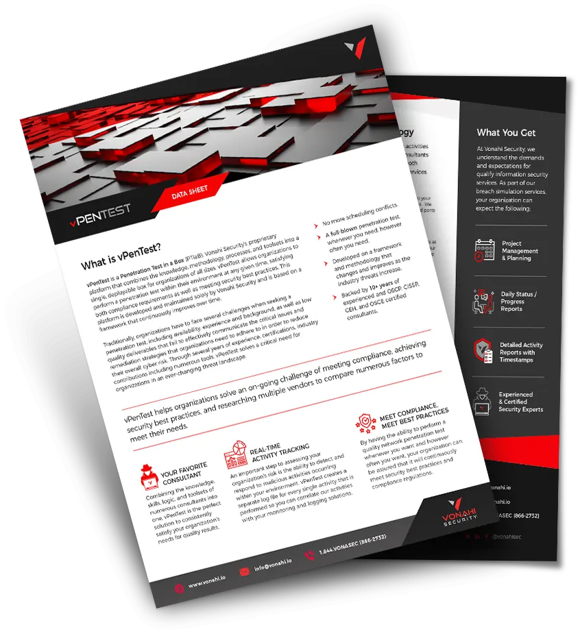 vPentest Security Datasheet